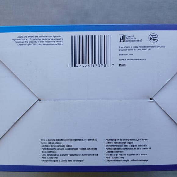 iLive Virtual Reality Glasses IVR37W for most smartphones 3.5"-6" screens - Picture 5 of 11